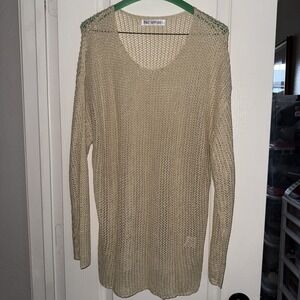 Womens T&C Apparel oversized baggy Sweater Med comfy Cover Up See Through 5557